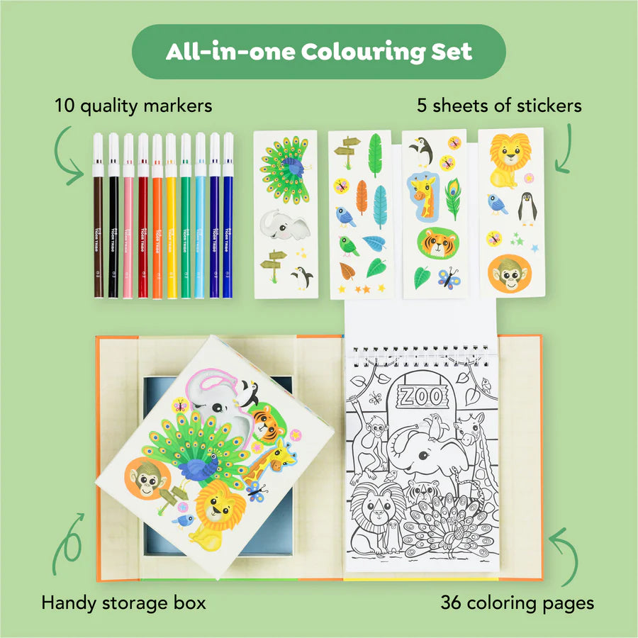Coloring Set - Zoo | Tiger Tribe