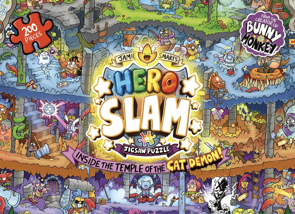 Jamie Smart's Hero Slam Jigsaw Puzzle: Inside the Temple of the Cat Demon | Laurence King