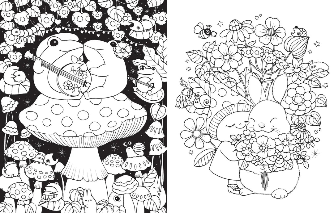 A Million Hugs & Kisses: Cuddly Cuties to Color