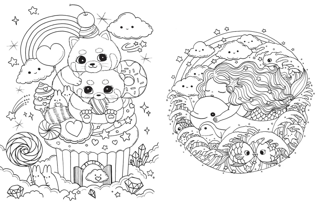 A Million Hugs & Kisses: Cuddly Cuties to Color