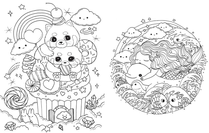 A Million Hugs & Kisses: Cuddly Cuties to Color