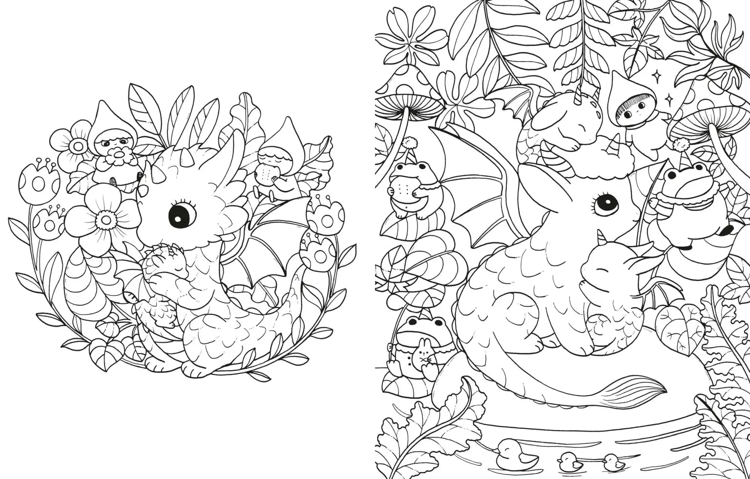 A Million Dragons: Adorable Dragons to Color