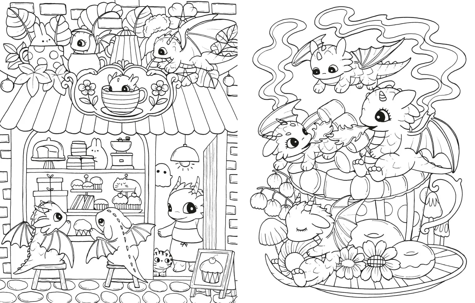 A Million Dragons: Adorable Dragons to Color