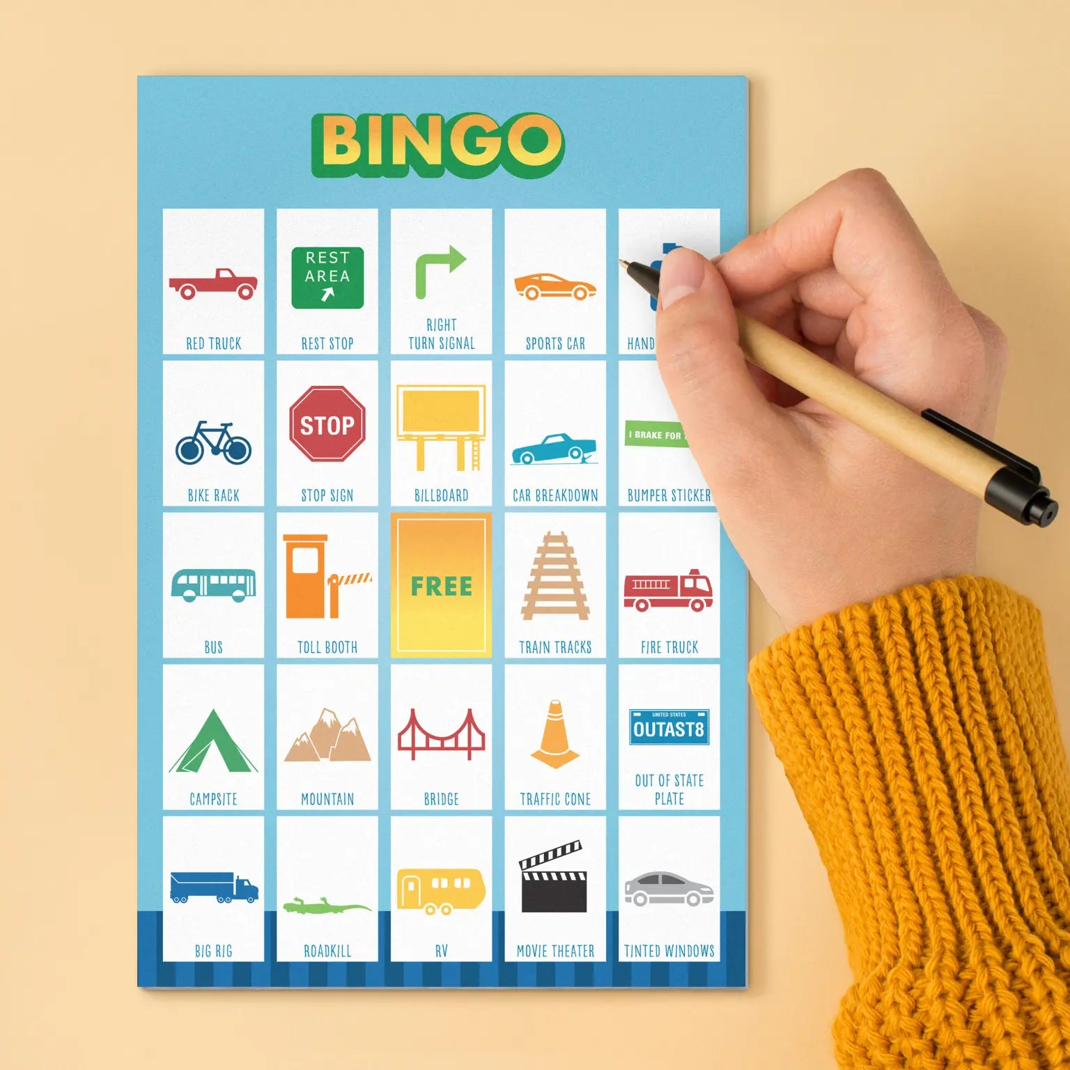 Roadtrip & Getaway On-The-Go Game Pad, Travel Car Activities Book for Kids