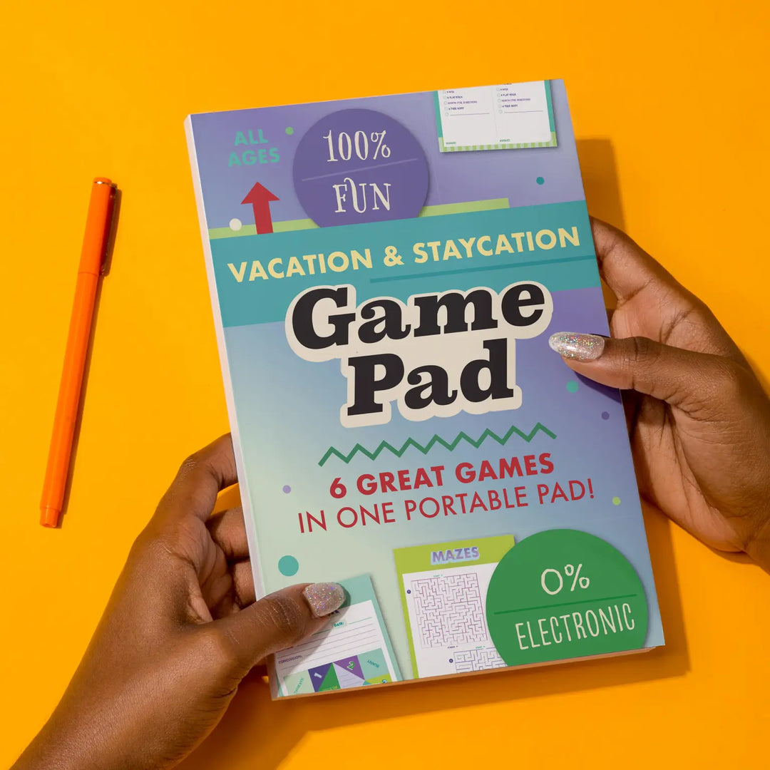 Vacation & Staycation On-The-Go Game Pad, Vacation & At-Home Activity Book for Kids