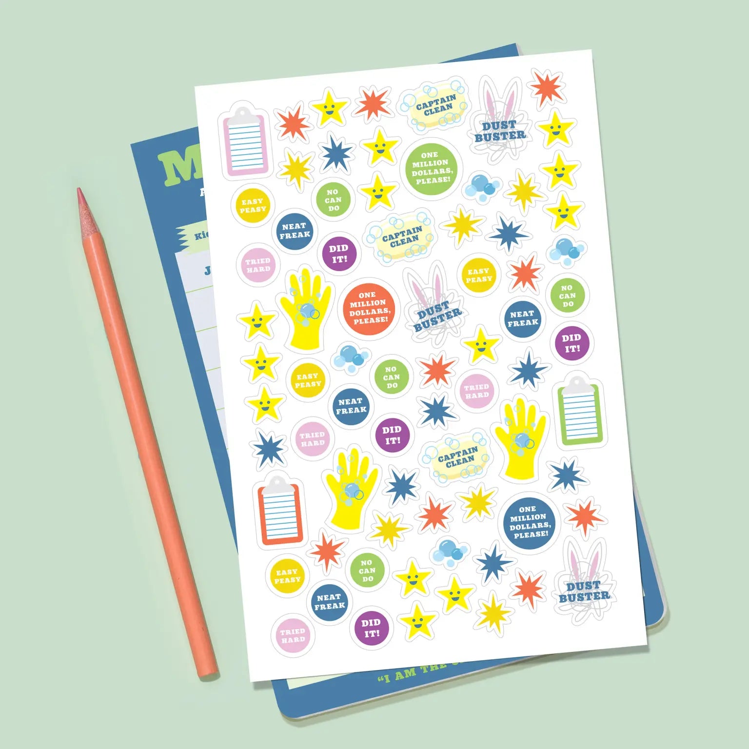 My Chores Weekly Tracker Pad Can-Do Pad with Sticker Sheet