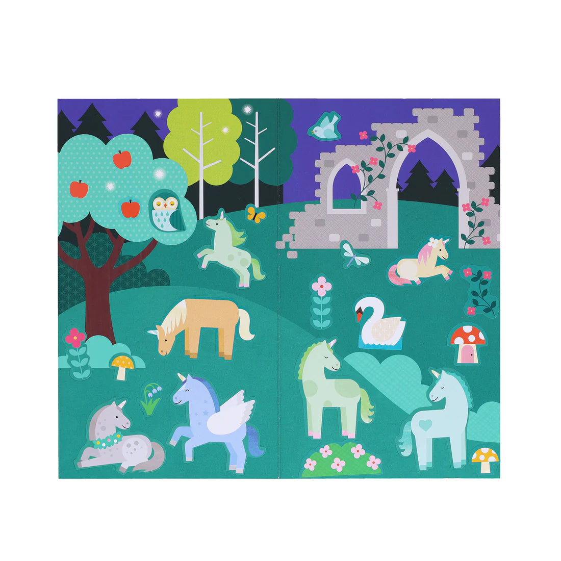 Mini Sticker Set: Unicorn Forest | Petit Collage