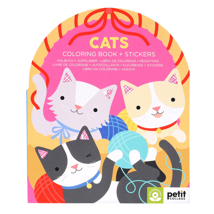 Cats Coloring Book + Stickers | petit collage