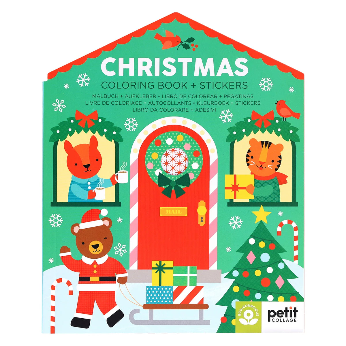 Christmas Coloring Book + Stickers | petit collage