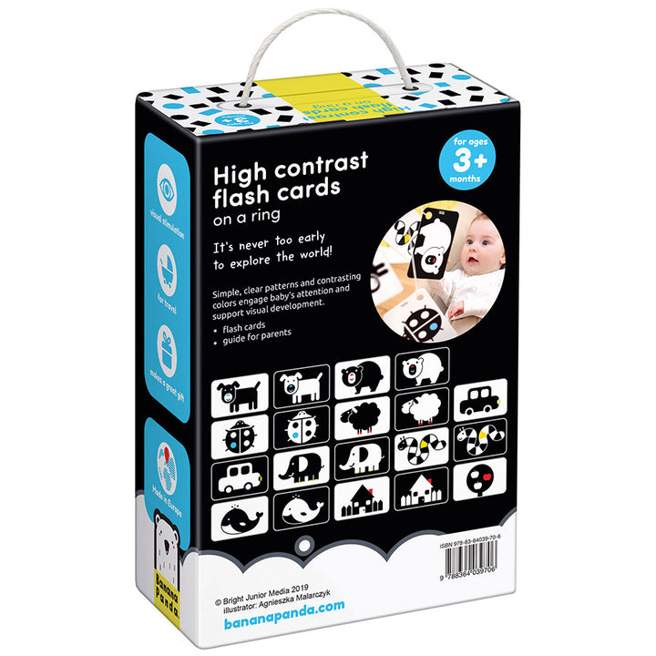 High Contrast Flash Cards on a Ring | Banana Panda