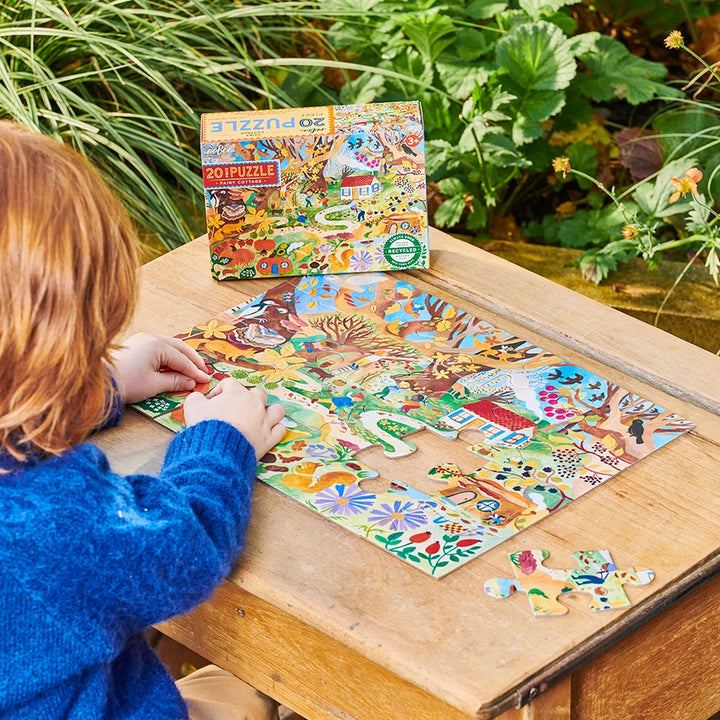 Fairy Cottage 20 Piece Rectangle Puzzle | eeBoo