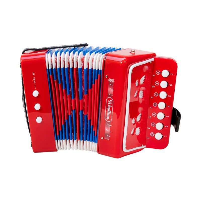 accordion on its side