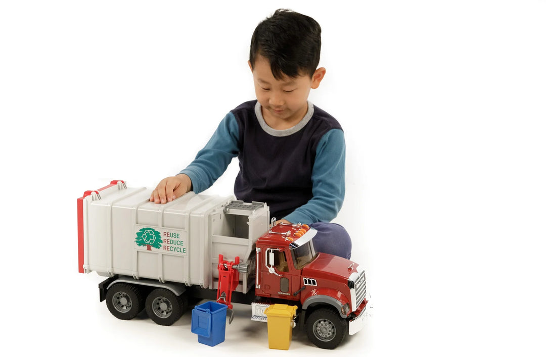 MACK Granite Side Loading Garbage Truck Bruder LOCAL PICKUP ONLY The Curious Bear Toy Book Shop