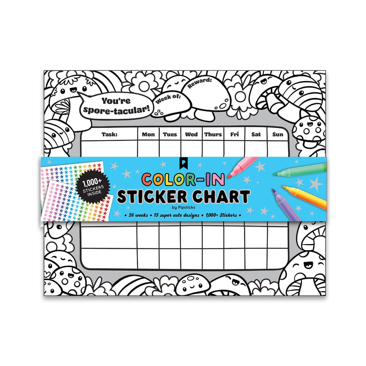 Outta This World Color-In Sticker Reward Chart | Pipsticks
