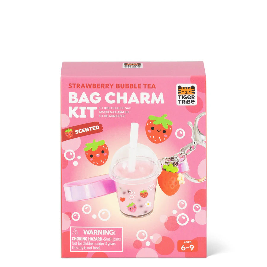 Bag Charm Kit - Strawberry Bubble Tea | Tiger Tribe