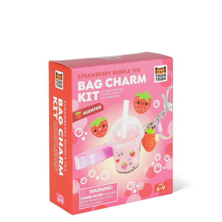Bag Charm Kit - Strawberry Bubble Tea | Tiger Tribe