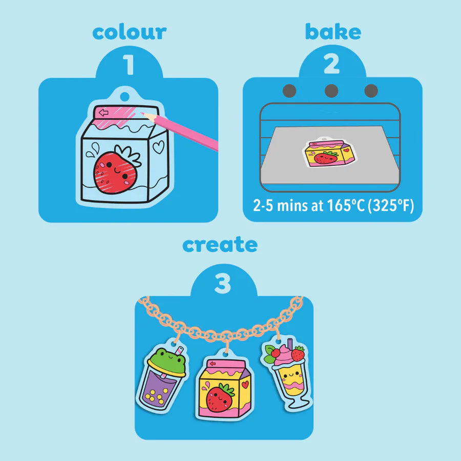 Shrinkorama - Charm Bracelet - Kawaii Drinks | Tiger Tribe