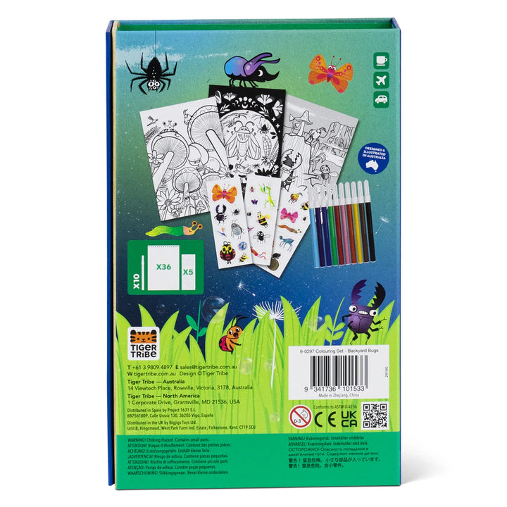 Colouring Set - Backyard Bugs | Tiger Tribe