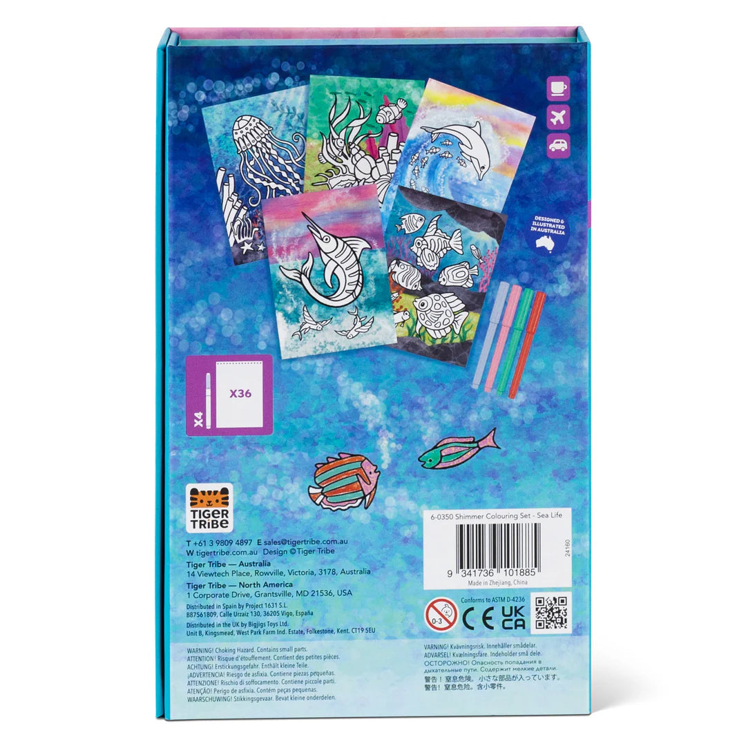 Shimmer Coloring Set - Sea Life | Tiger Tribe