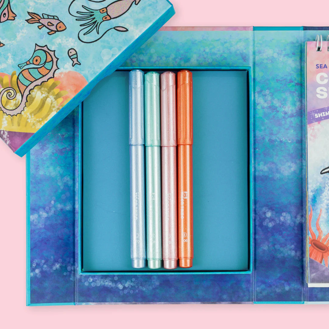 Shimmer Coloring Set - Sea Life | Tiger Tribe