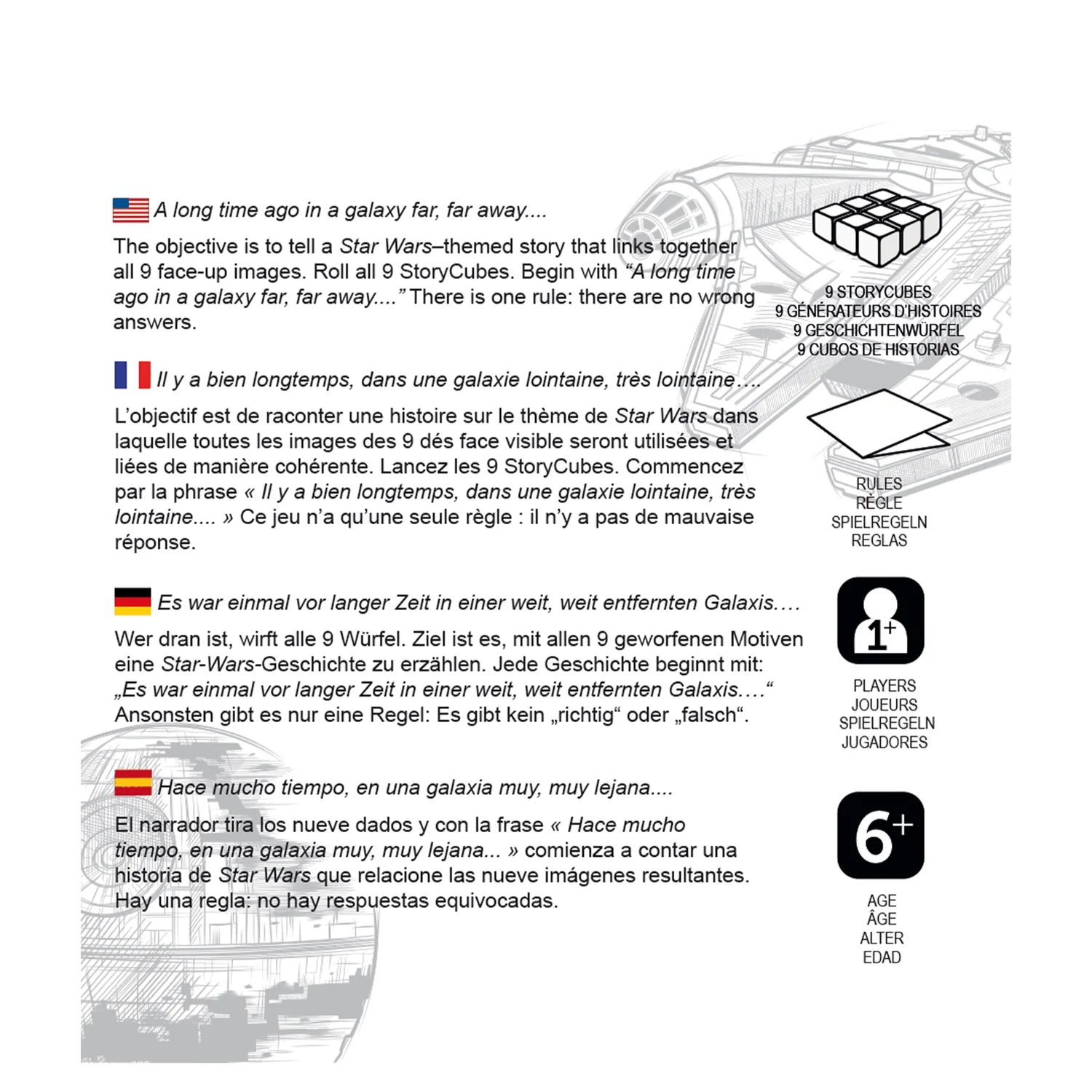 Rory's Story Cubes Star Wars | Asmodee