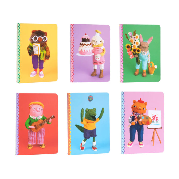 Cat Rabbit Tiny Journal Assortment | eeBoo