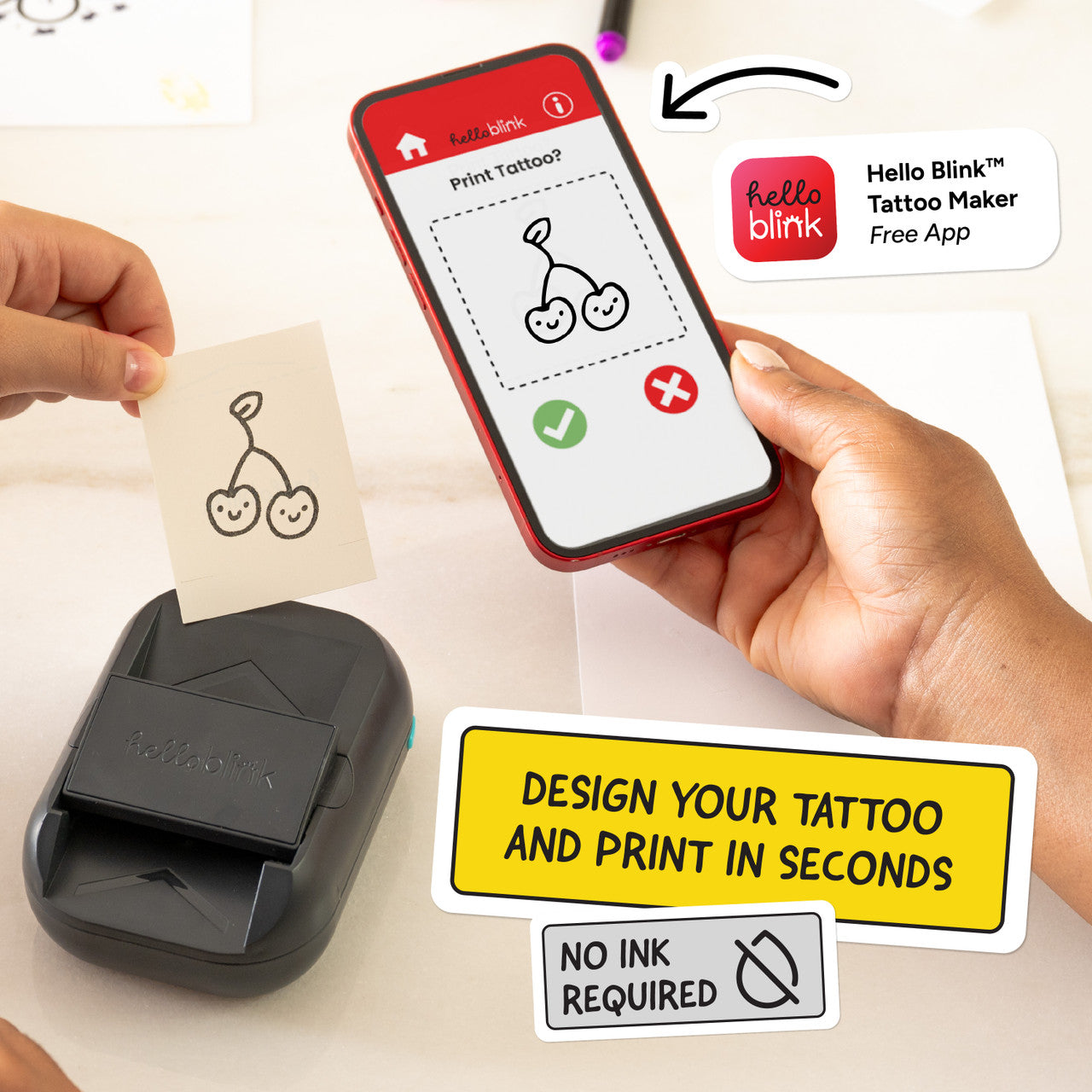 Hello Blink - Tattoo Maker & Printer | Gamewright