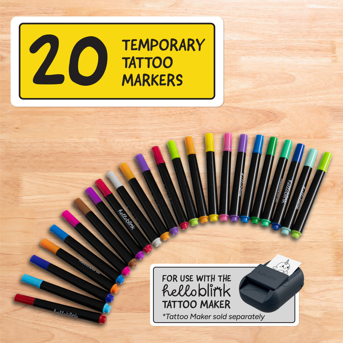 Hello Blink - Tattoo Maker 20 Marker Pack | Gamewright