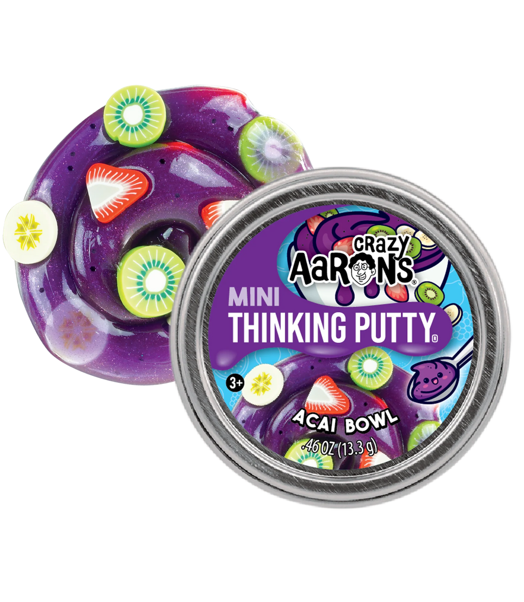 Mini Acai Bowl - 2" Thinking Putty Tin | Crazy Aarons