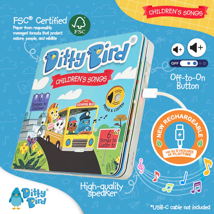Children's Songs - USB-C Rechargeable | Ditty Bird
