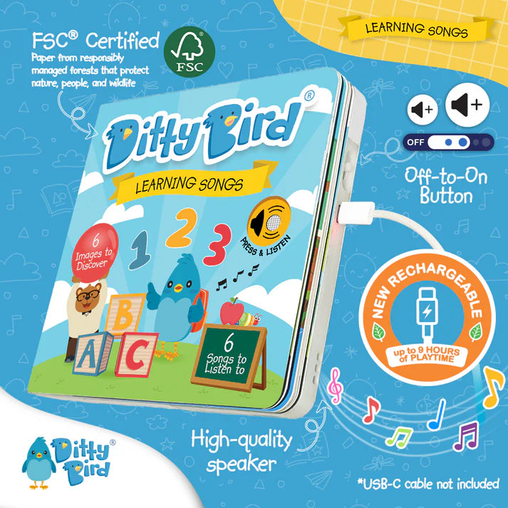 Learning Songs - USB-C Rechargeable | Ditty Bird