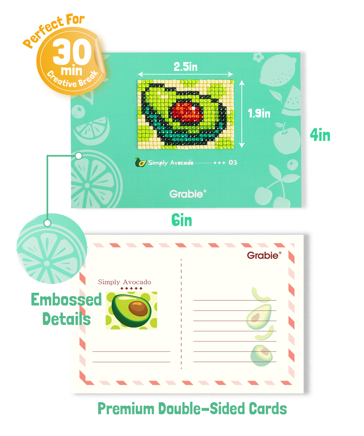 Mini Diamond Art Cards - Fresh Pickings