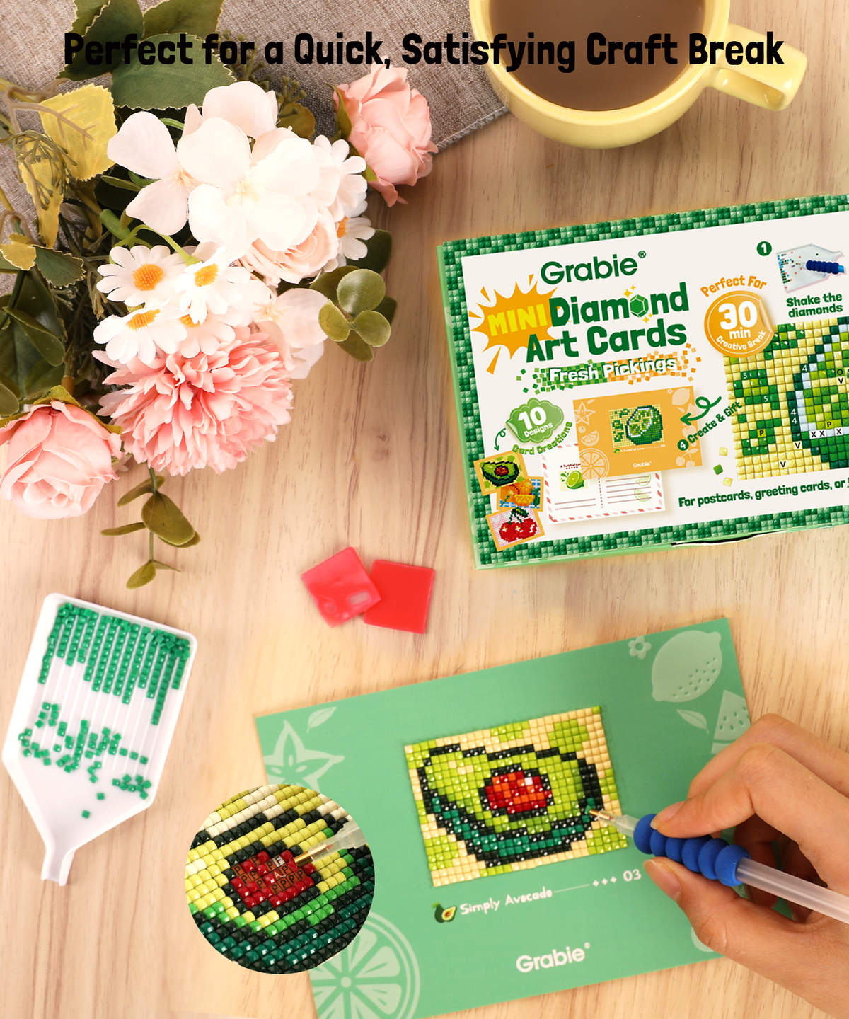 Mini Diamond Art Cards - Fresh Pickings