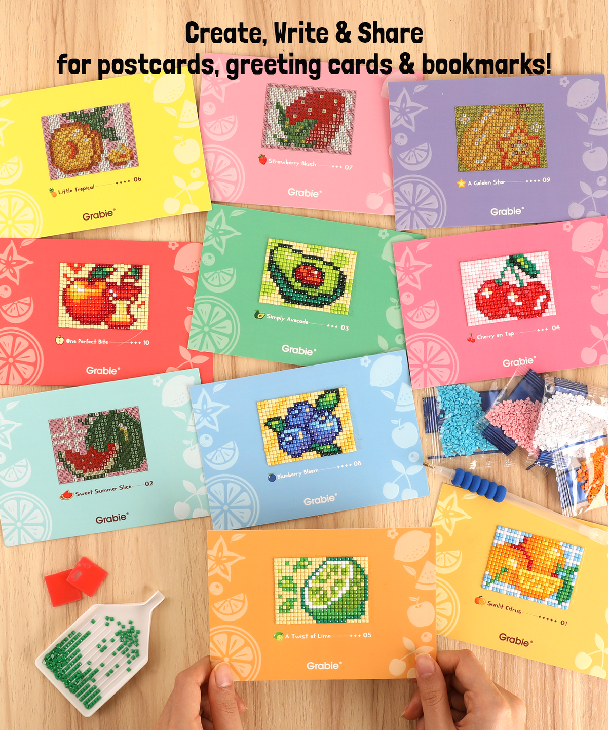Mini Diamond Art Cards - Fresh Pickings