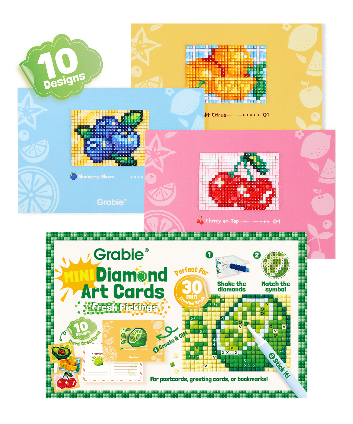 Mini Diamond Art Cards - Fresh Pickings