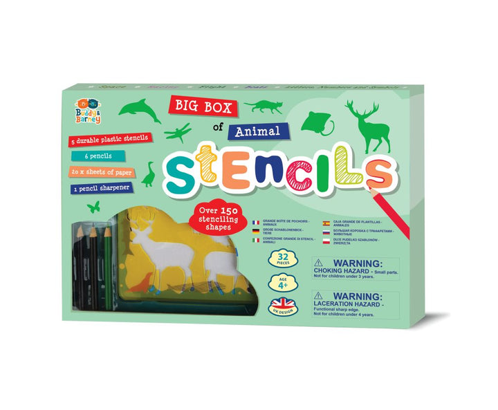 Big Box of Stencils – Animals | Buddy & Barney