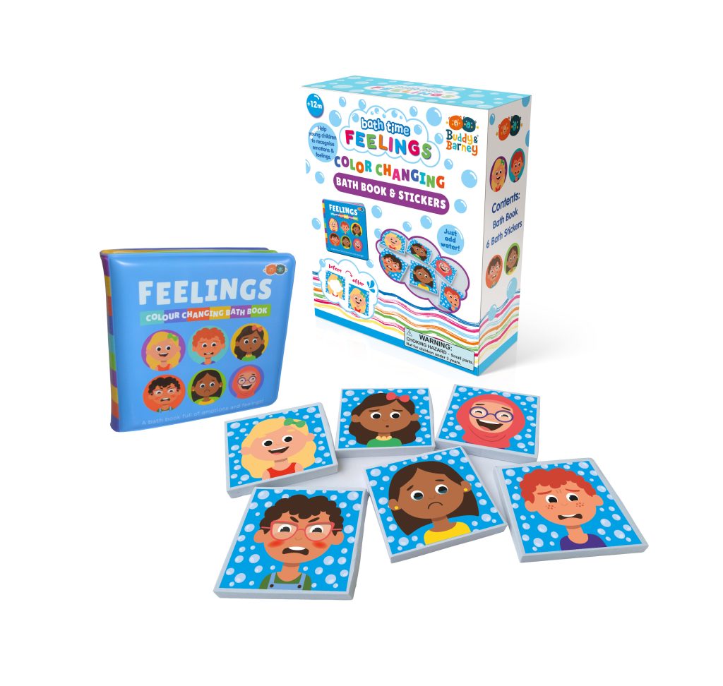 Emotions Colour Changing Bath Book & Stickers | Buddy & Barney