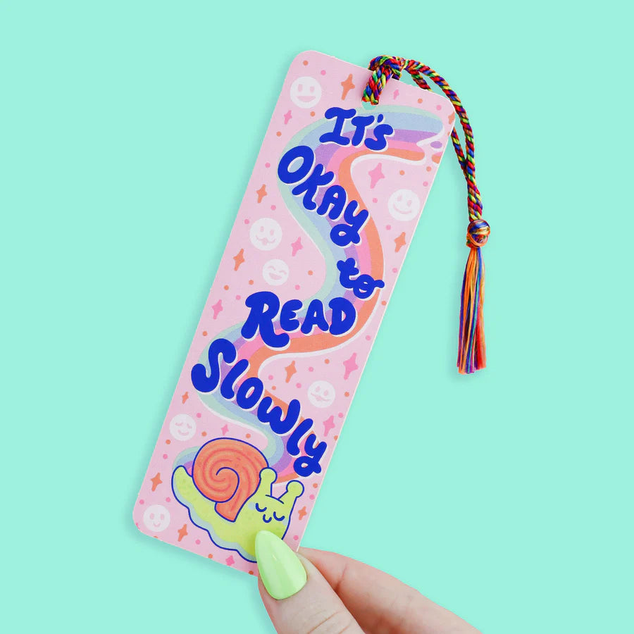 It’s Okay to Read Slowly Bookmark | Turtle's Soup