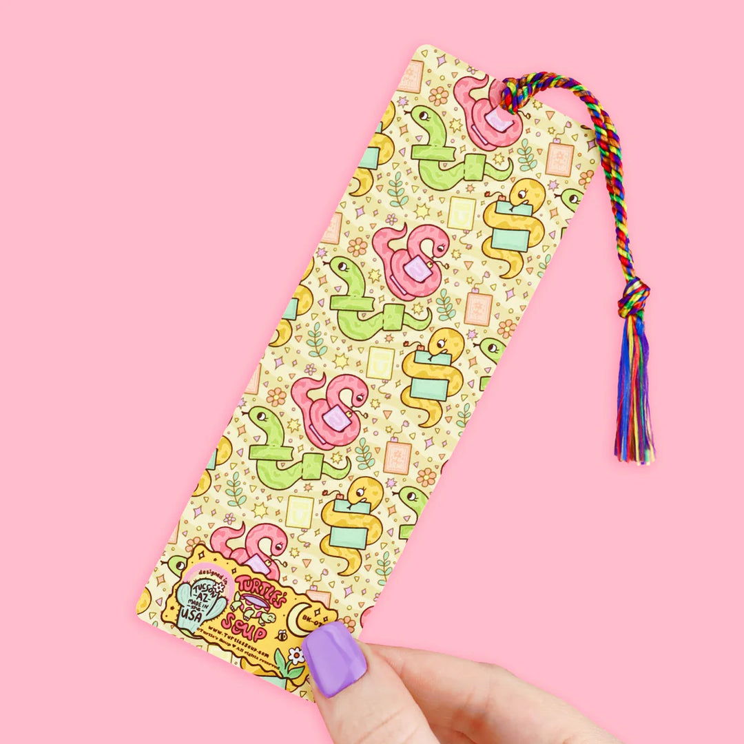 I Devour Books Snake Bookmark With Tassel | Turtle's Soup