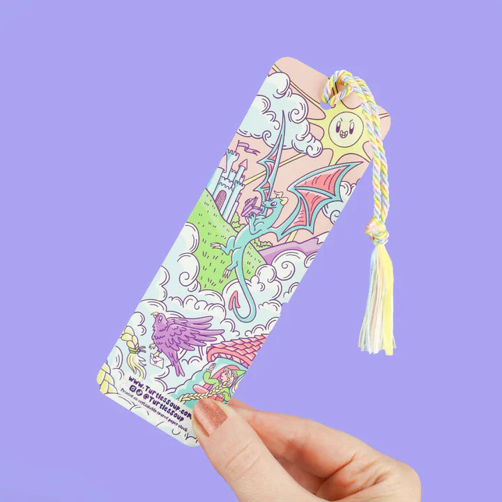 Dreamy Dragon Castle Bookmark with Tassel | Turtle's Soup