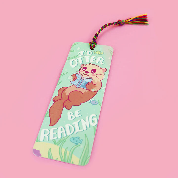 I'd Otter Be Reading Bookmark with Tassel | Turtle's Soup