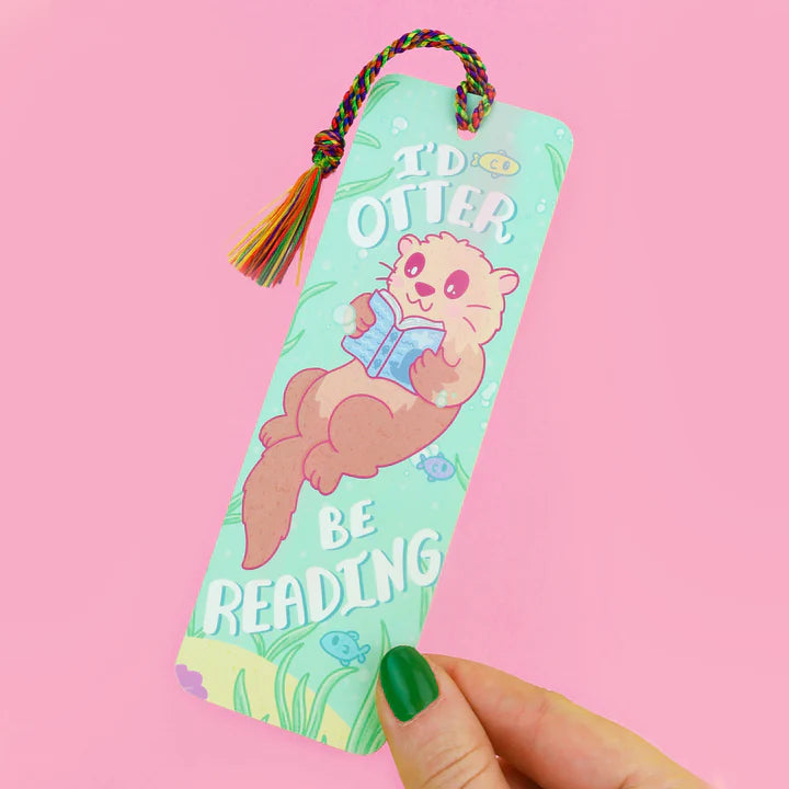 I'd Otter Be Reading Bookmark with Tassel | Turtle's Soup