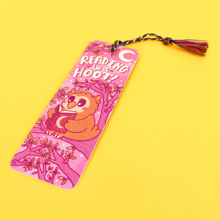 Reading Is a Hoot Bookmark with Tassel | Turtle's Soup
