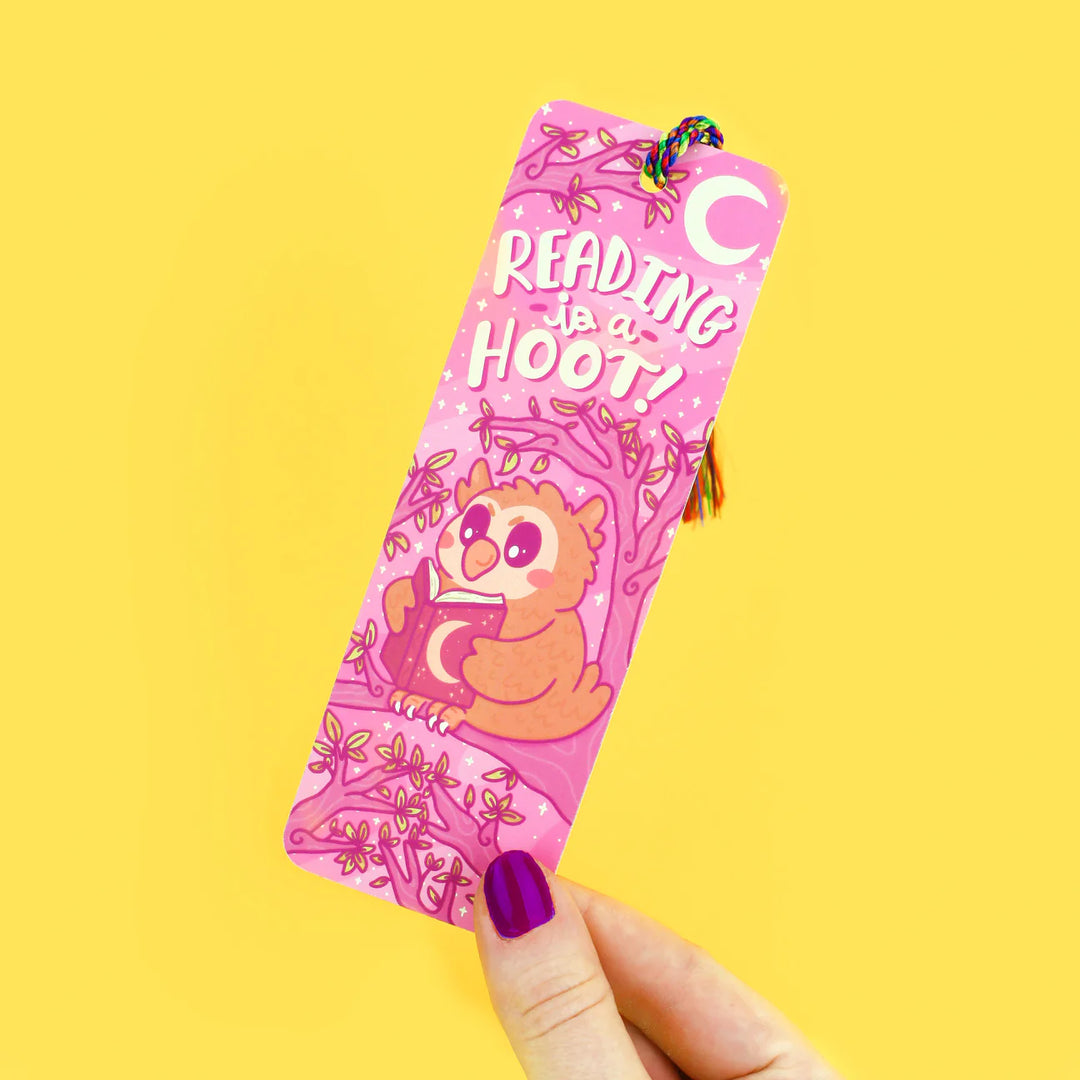 Reading Is a Hoot Bookmark with Tassel | Turtle's Soup