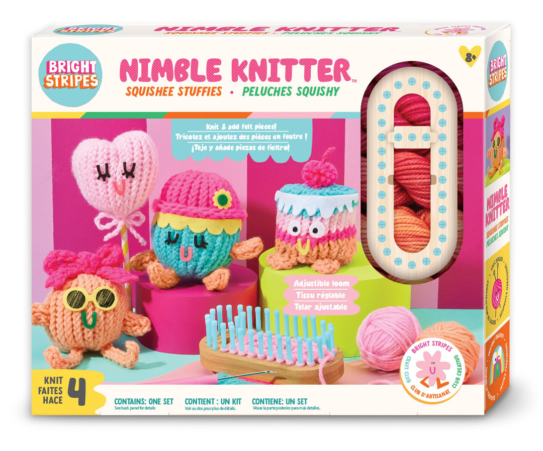 Nimble Knitter Squishee Stuffies | Bright Stripes