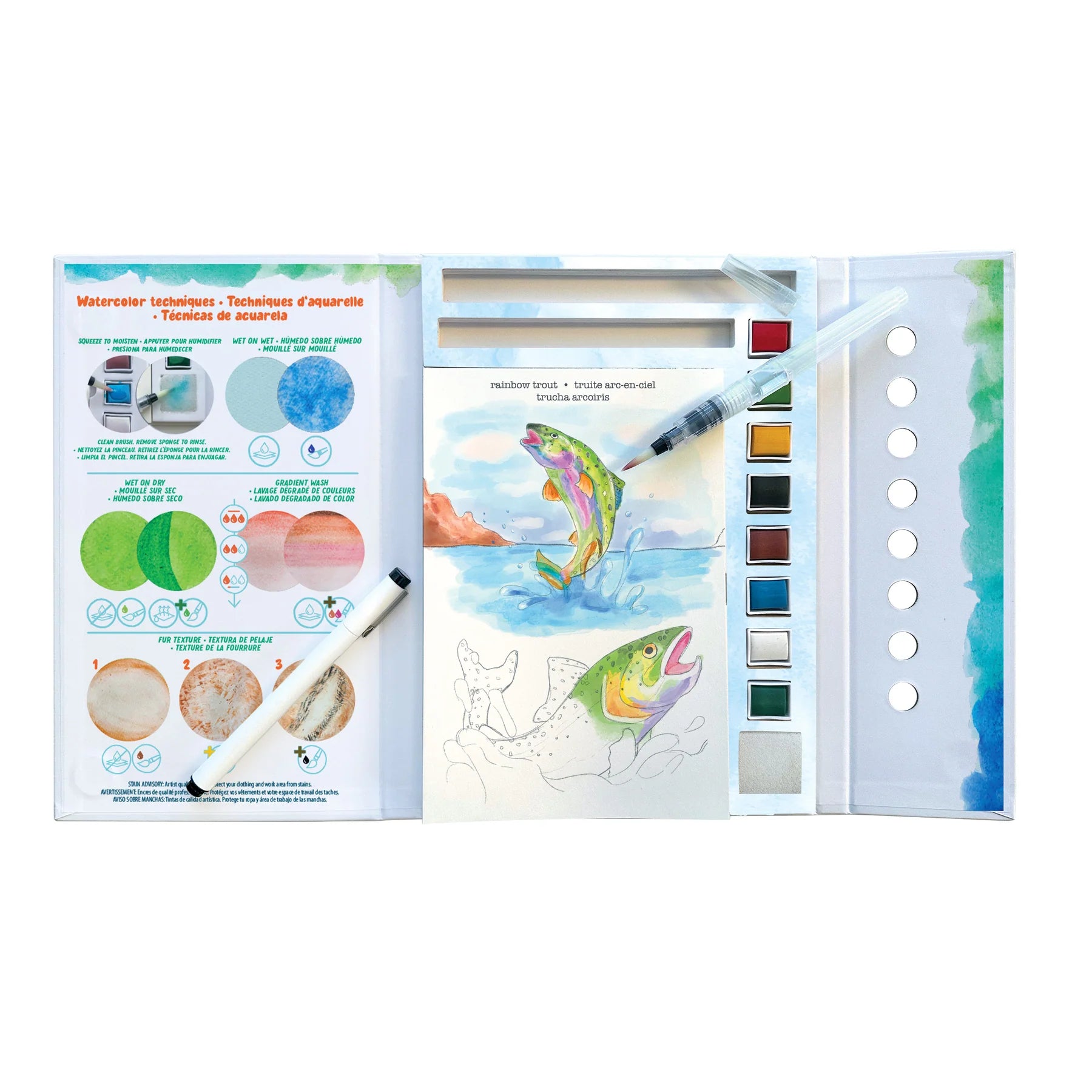 Watercolor Journal - Fauna | Bright Stripes