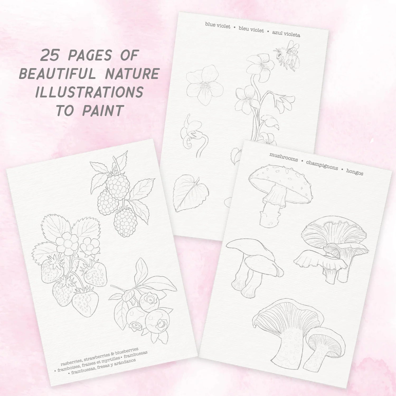 Watercolor Journal - Flora | Bright Stripes