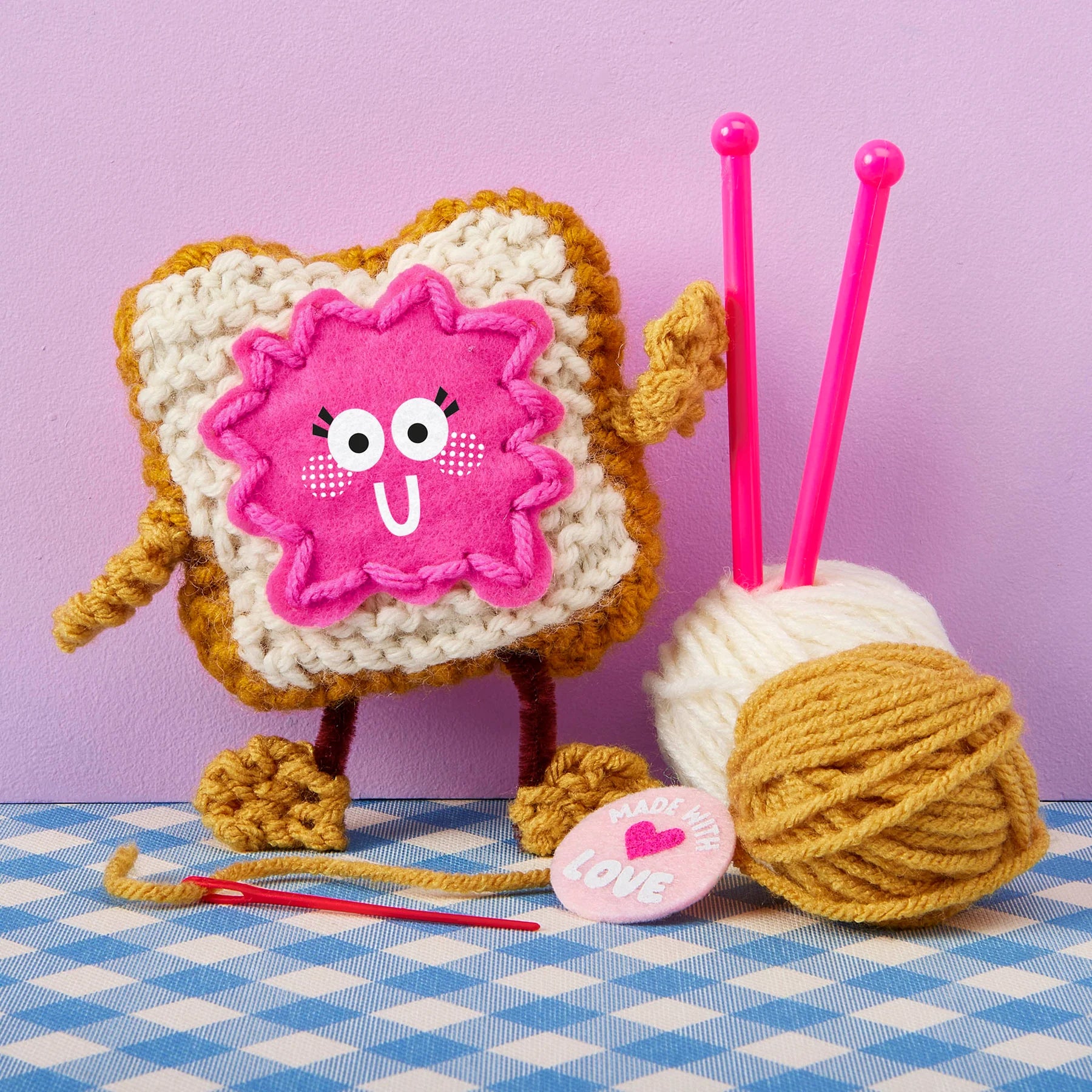 Snack Knit Kit - Toast-n-Jammy | Bright Stripes