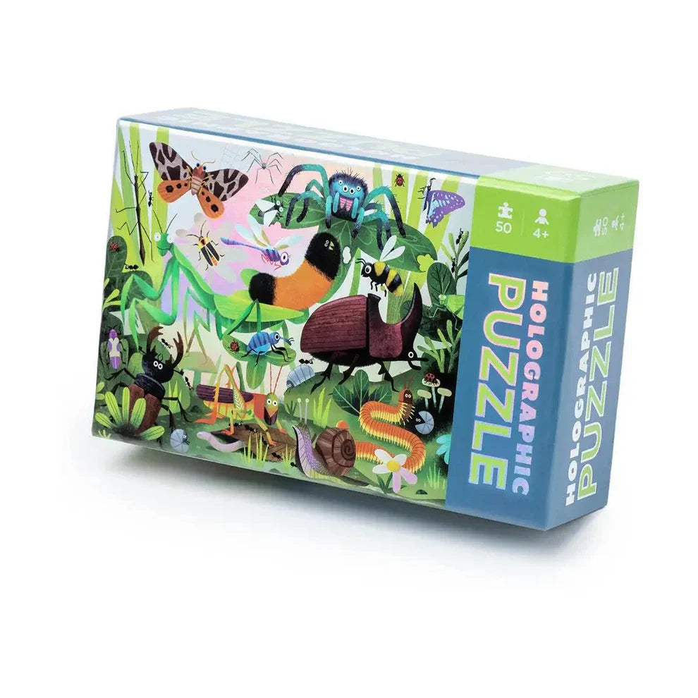 50-pc Holographic Puzzle - Backyard Bugs | Crocodile Creek