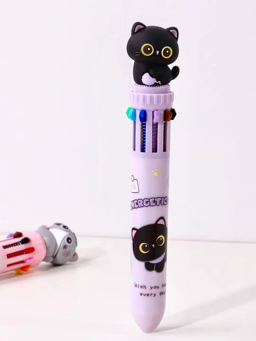 Cat 10 Color Retractable Pen | BC Mini